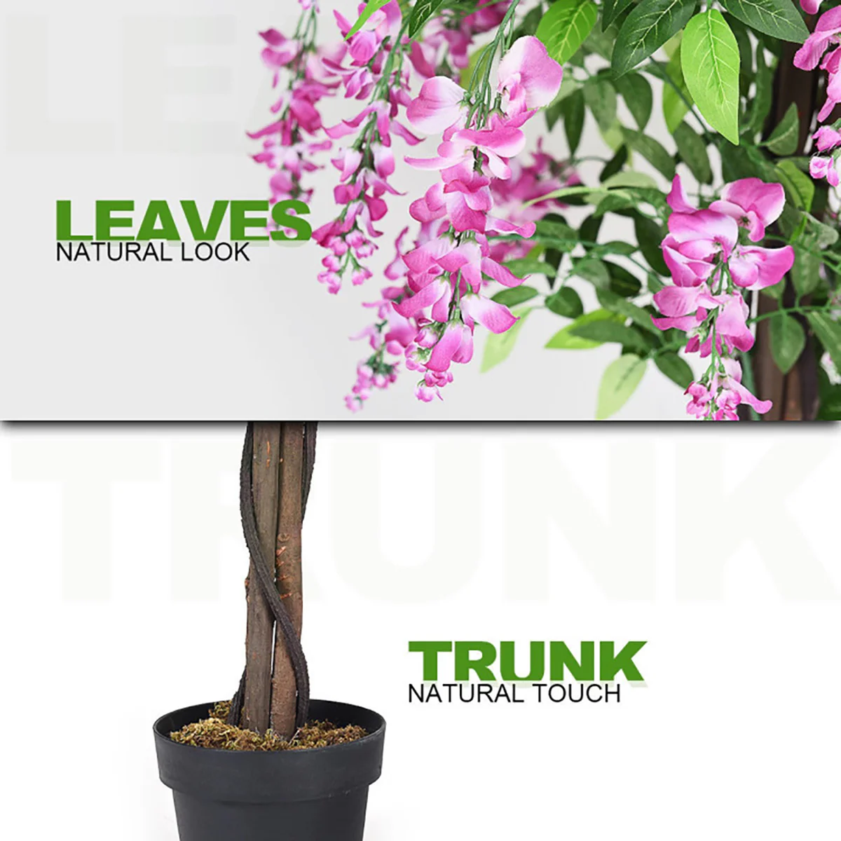 6' Artificial Silk Wisteria Tree - Image 4