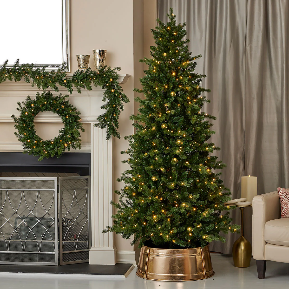 6' Palmetto Pine Garland - Image 6