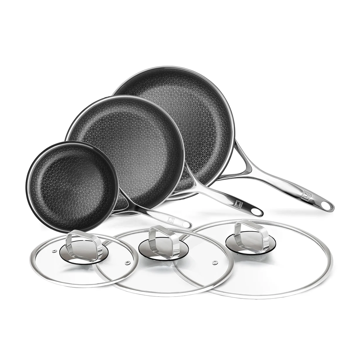 6-Piece Stainless Hybrid Nonstick Cookware Set - Image 2