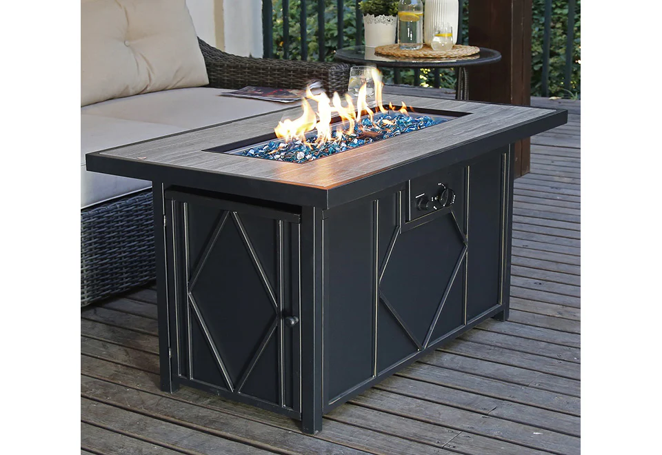 60,000 BTU Rectangular Propane Fire Pit