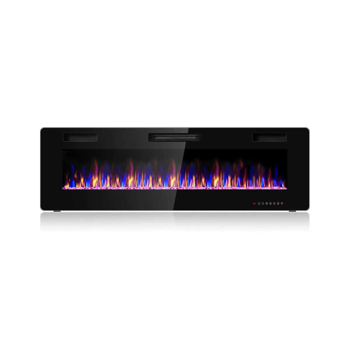 60'' Ultra-Thin Recessed/Wall-Mounted Electric Fireplace - Image 13