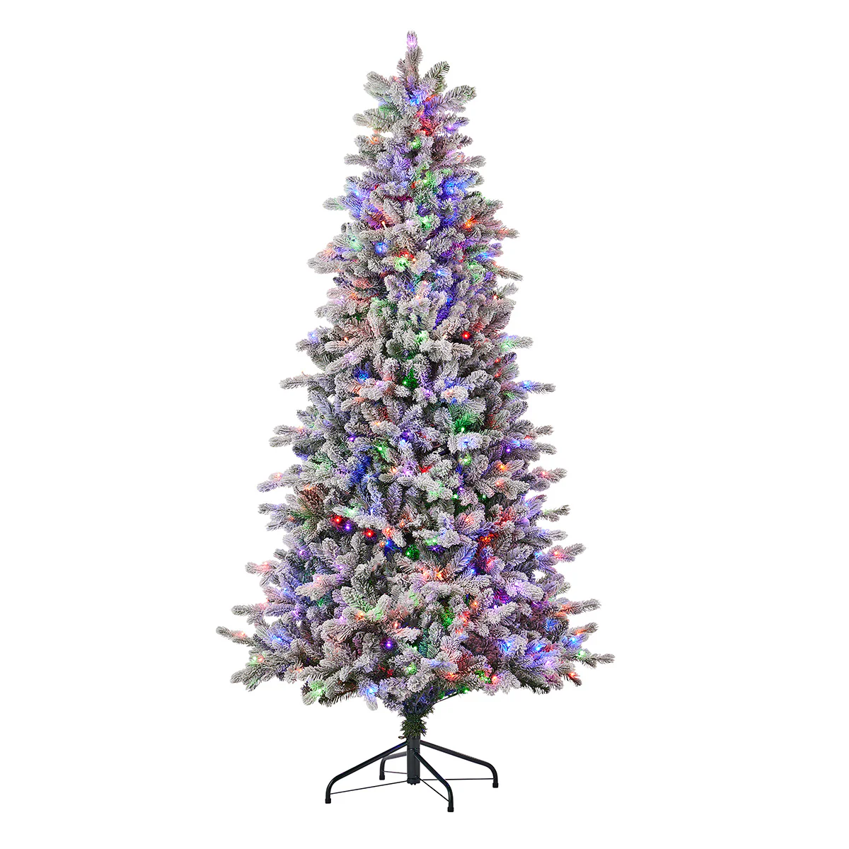 Flocked Palmetto Pine Christmas Tree - Image 11