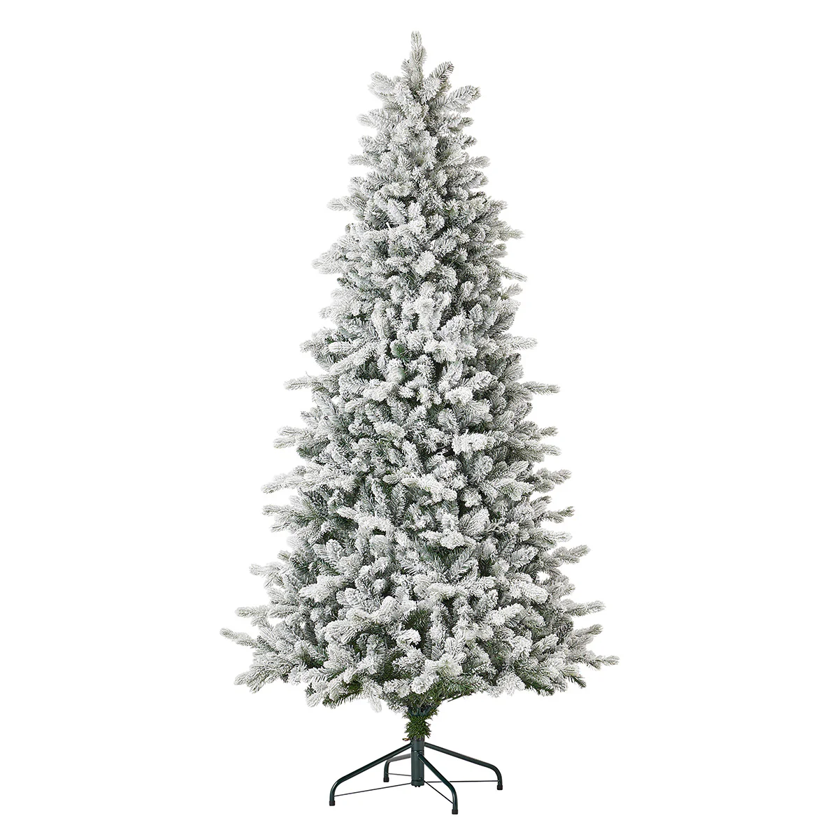 Flocked Palmetto Pine Christmas Tree - Image 2