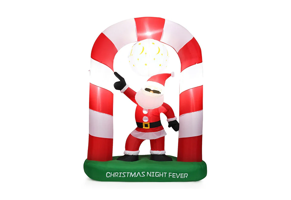 7-Ft. Inflatable Disco Santa - Image 2