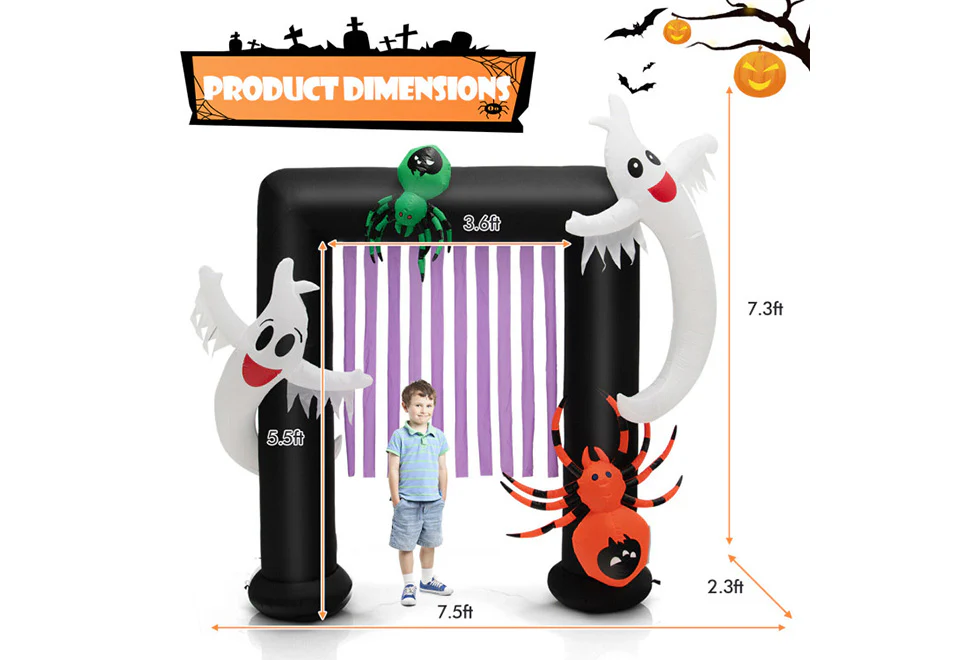 7-Ft. Inflatable Halloween Gateway - Image 9