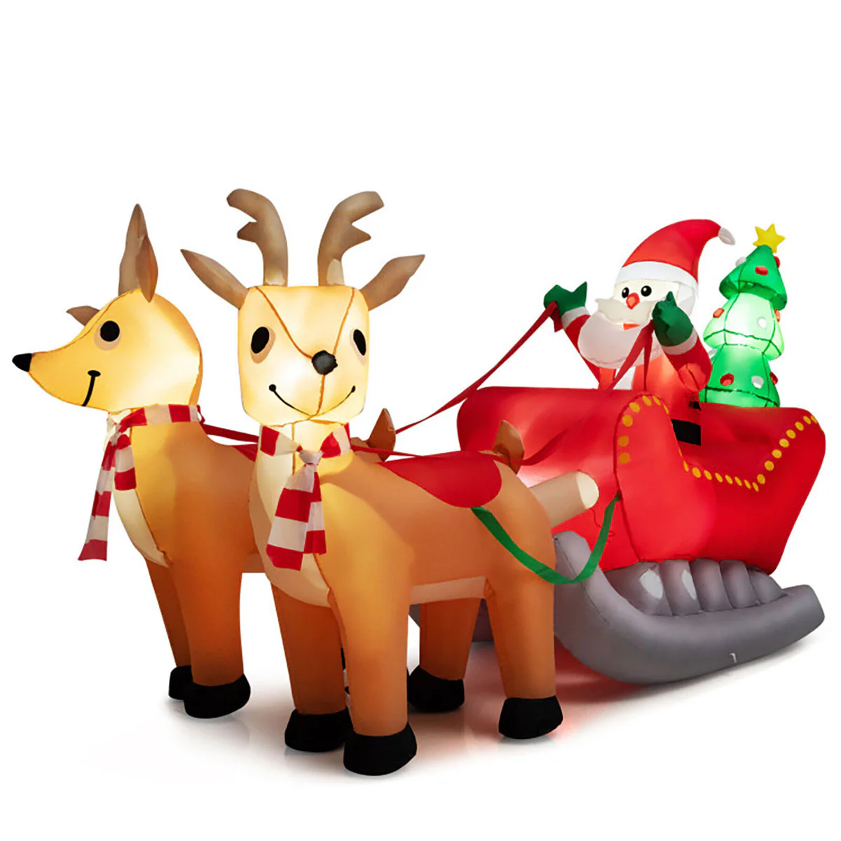 7-Ft. Inflatable Santa Sleigh Ride - Image 2