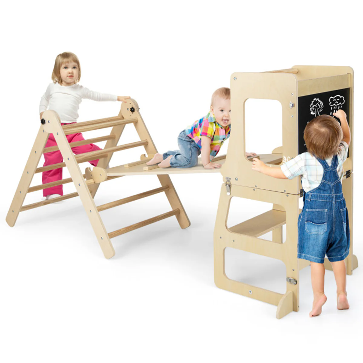 7-in-1 Climbing Toy Connected Table and Chair Set - Image 2