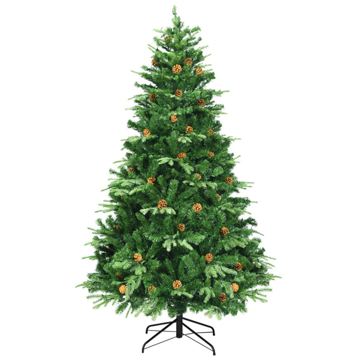 7' Pre-Lit Artificial Christmas Tree with Pinecones - Image 3