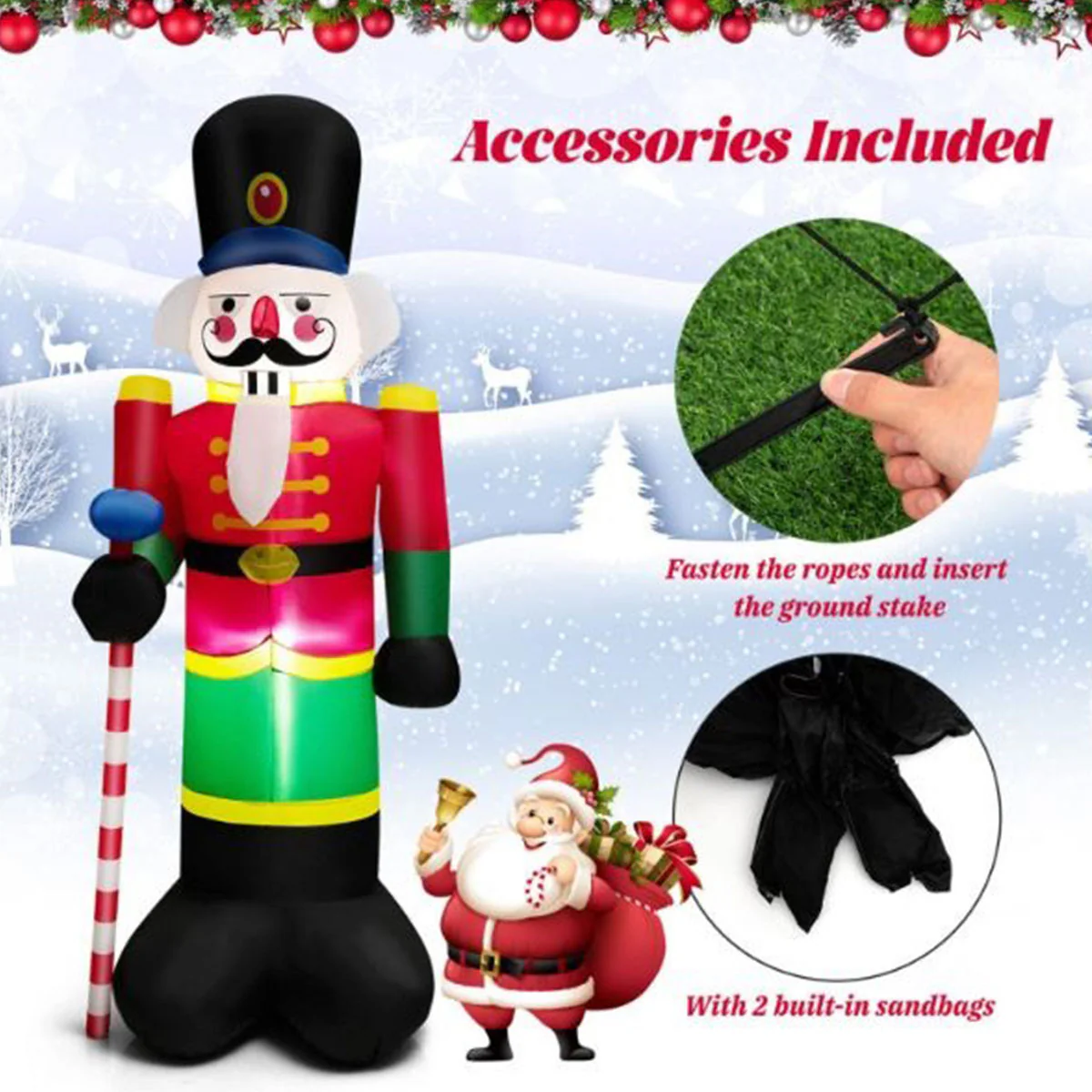8-Ft. Inflatable Nutcracker Soldier - Image 5