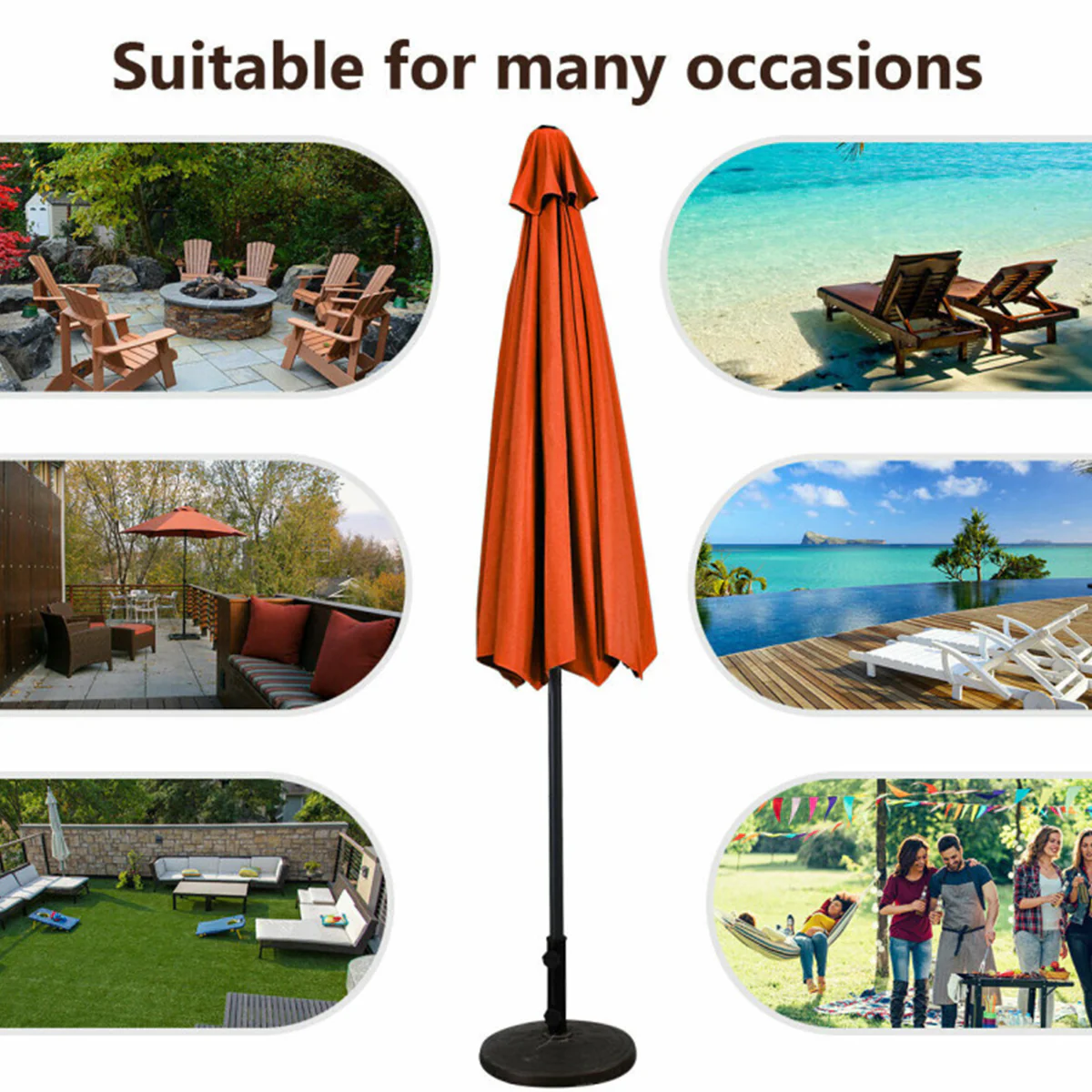 9' Market Patio Table Umbrella - Image 12