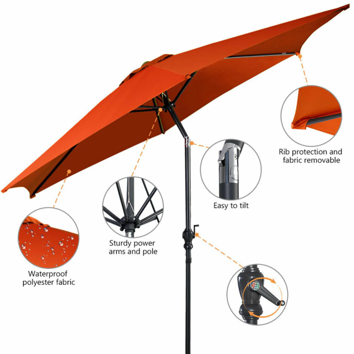 9' Market Patio Table Umbrella - Image 14