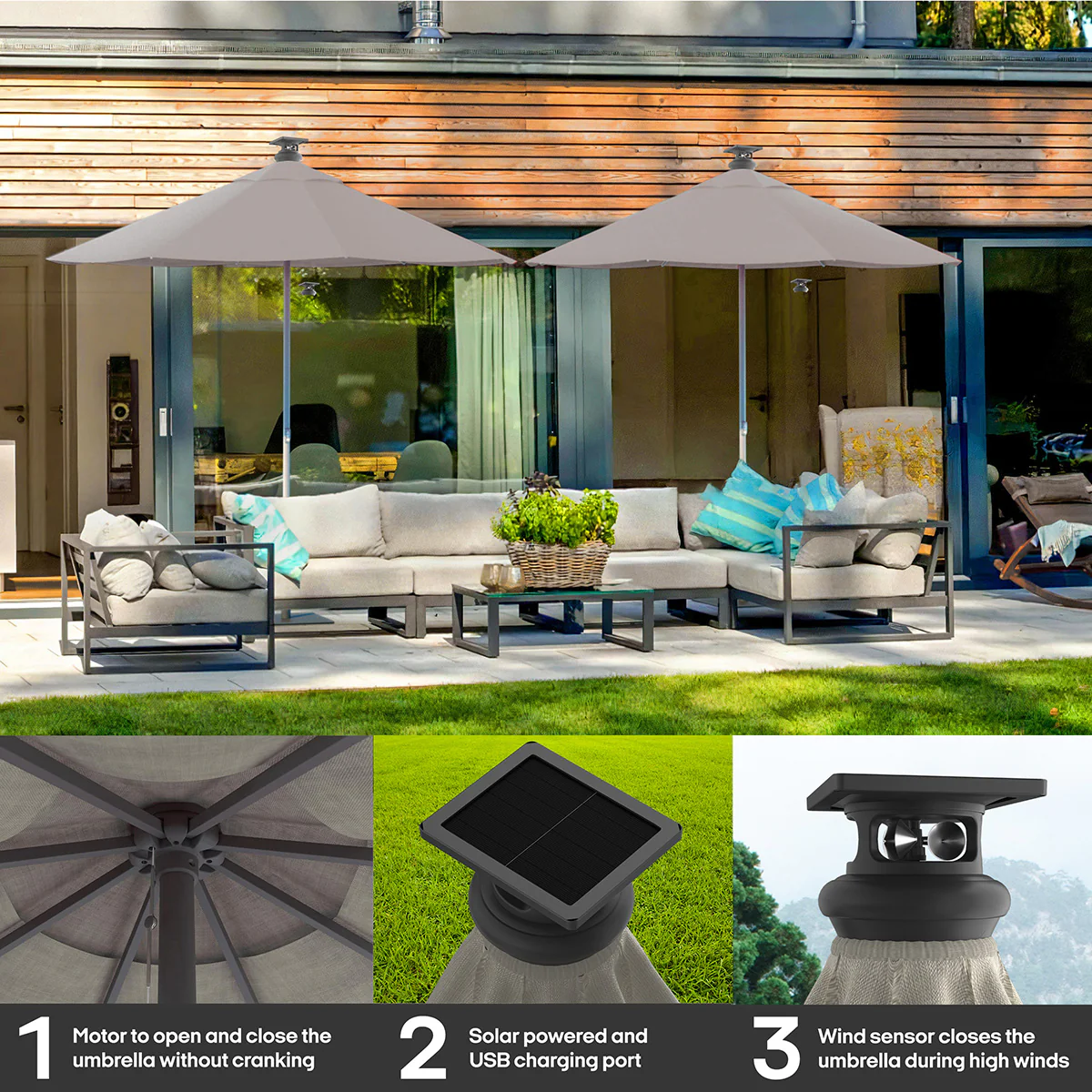 9' Smart Outdoor Umbrella - Image 15