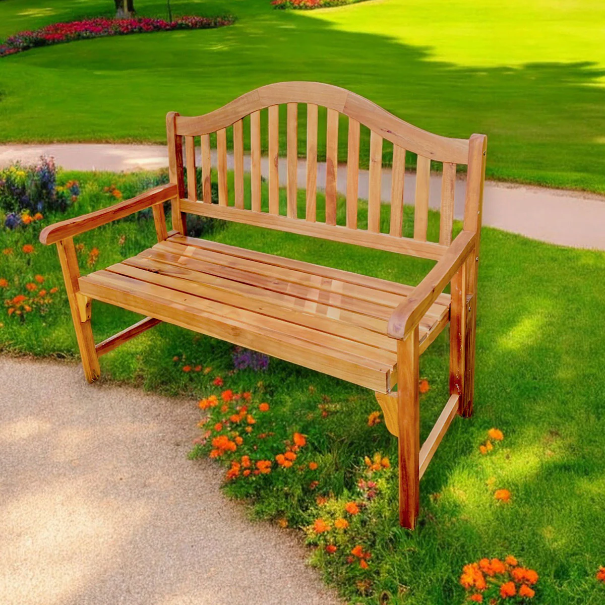 Acacia Wood Foldaway Bench - Image 11