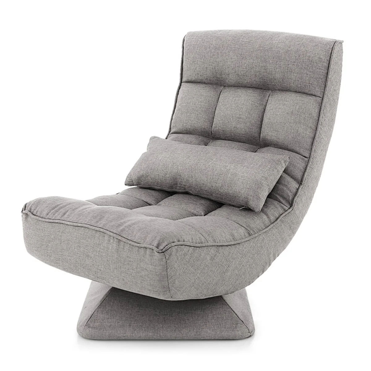 Adjustable 360° Swivel Floor Chair with Massage Pillow - Image 2