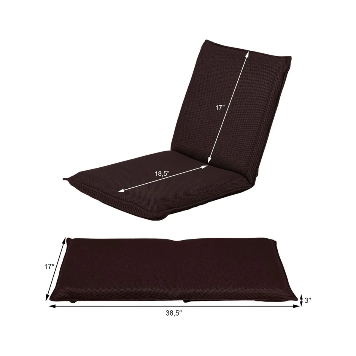 Adjustable 6-Position Folding Floor Chair - Image 15