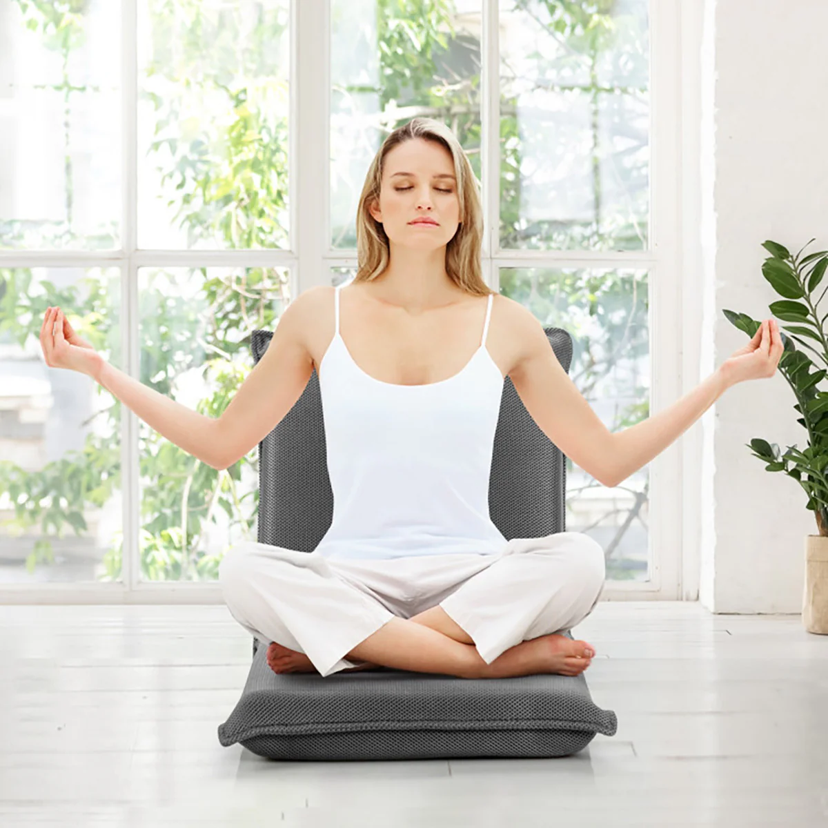 Adjustable 6-Position Folding Floor Chair - Image 26