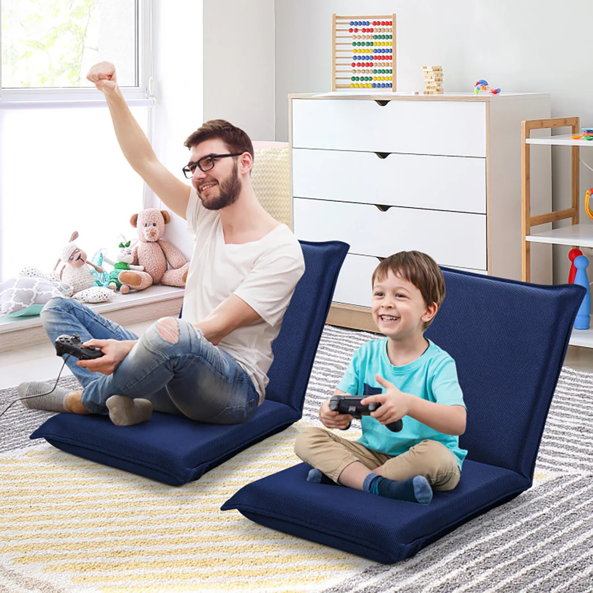 Adjustable 6-Position Folding Floor Chair - Image 30