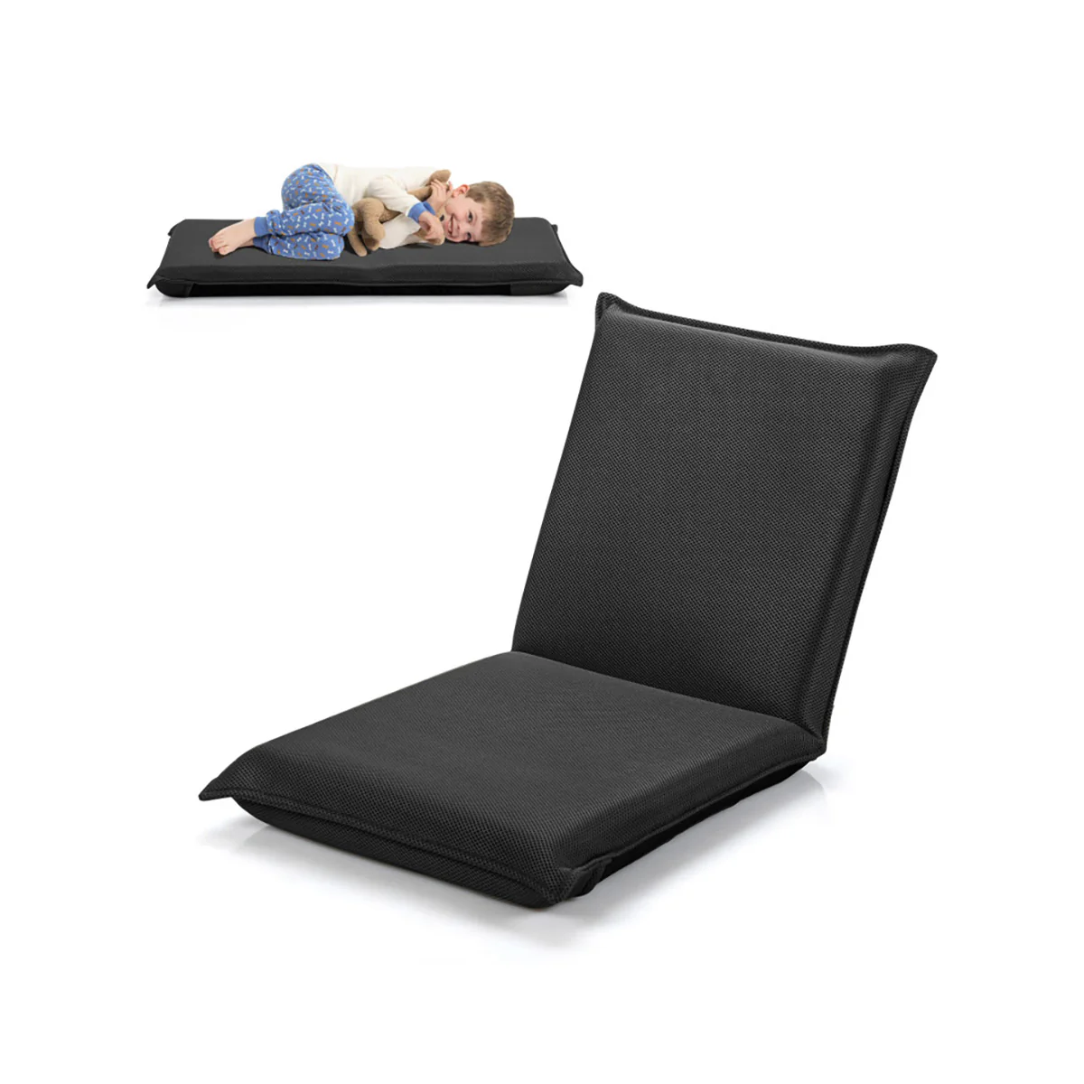 Adjustable 6-Position Folding Floor Chair - Image 7