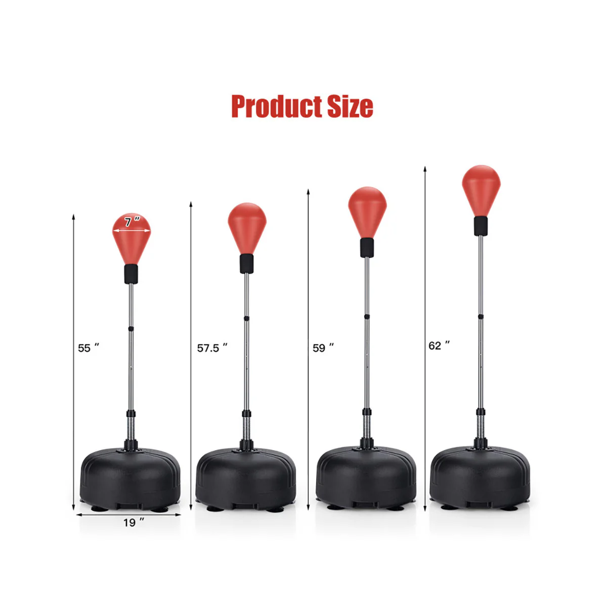 Adjustable Freestanding Punching Bag with Boxing Gloves - Image 10