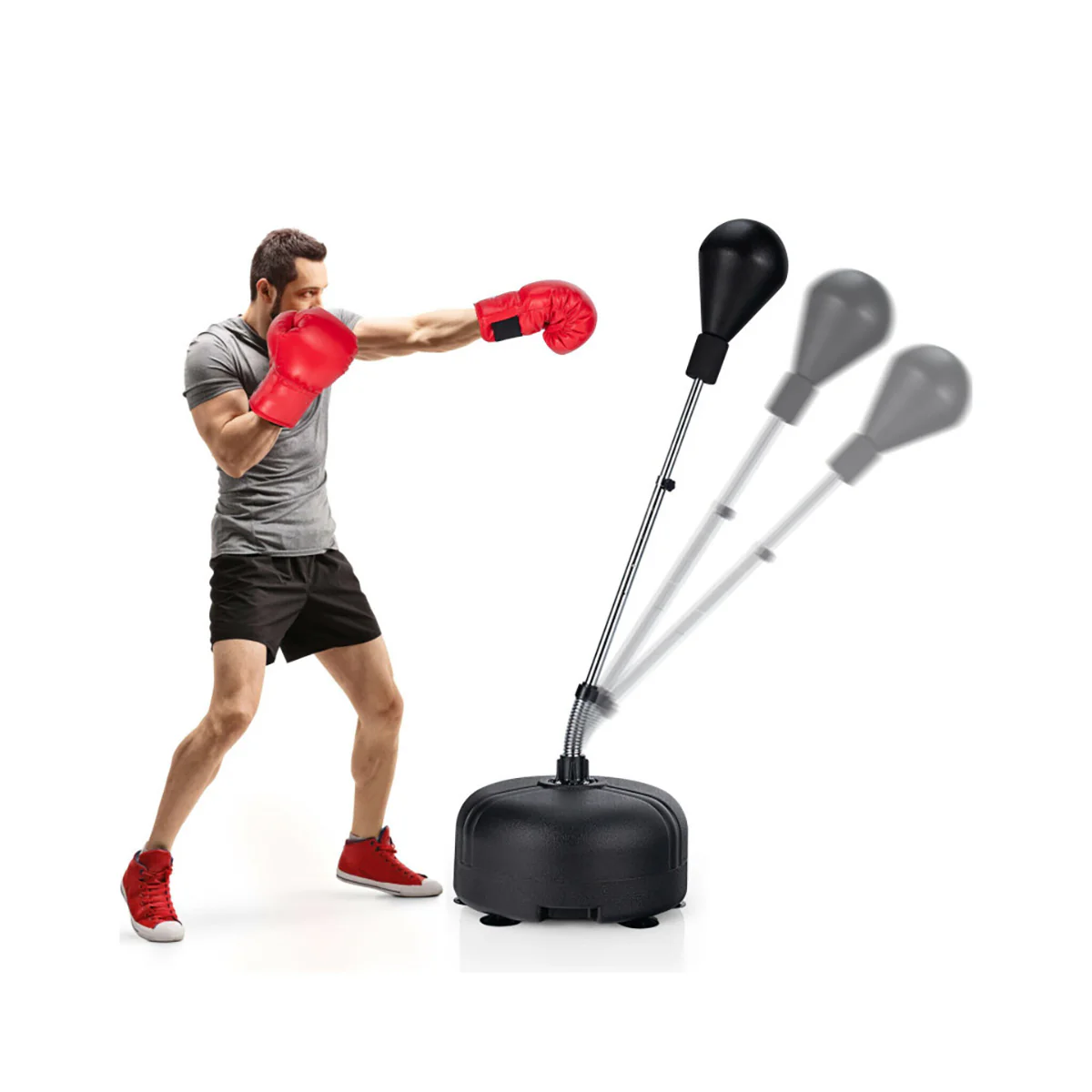 Adjustable Freestanding Punching Bag with Boxing Gloves - Image 11