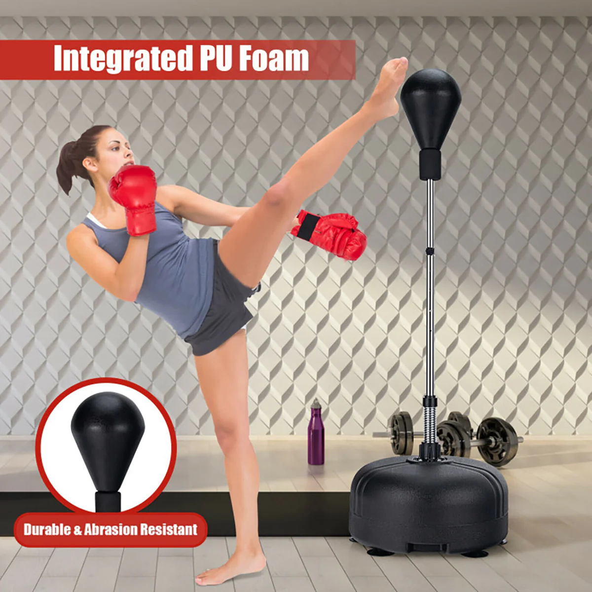 Adjustable Freestanding Punching Bag with Boxing Gloves - Image 14