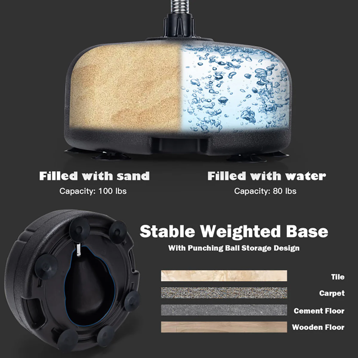 Adjustable Freestanding Punching Bag with Boxing Gloves - Image 8