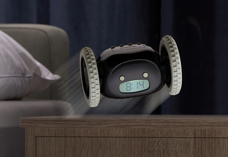 Alarm Clock on Wheels