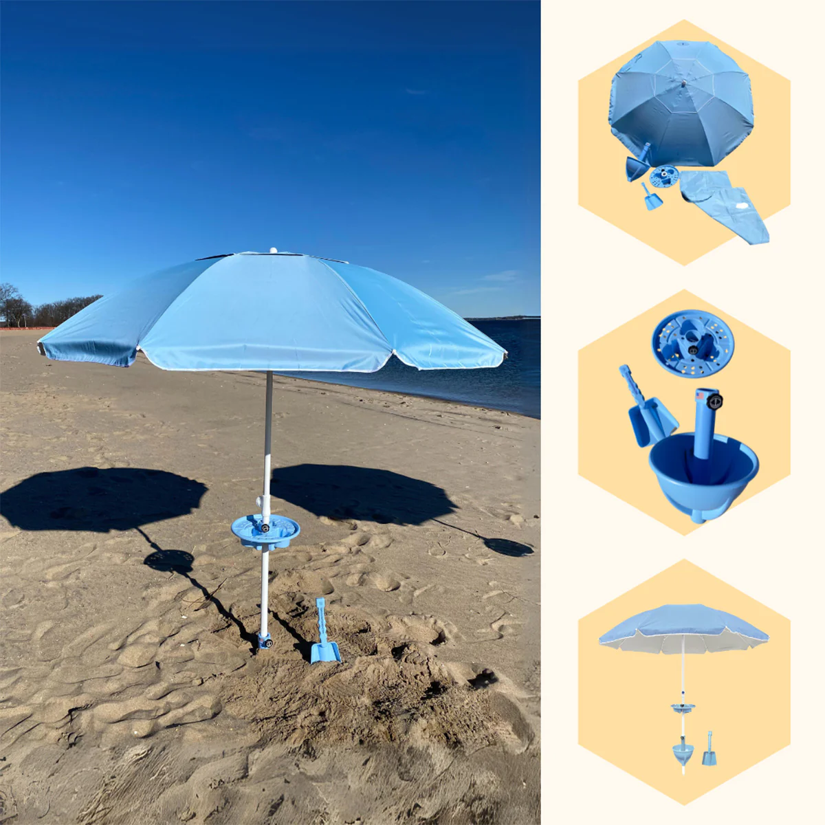 All-in-One Anchor Table Beach Umbrella - Image 17