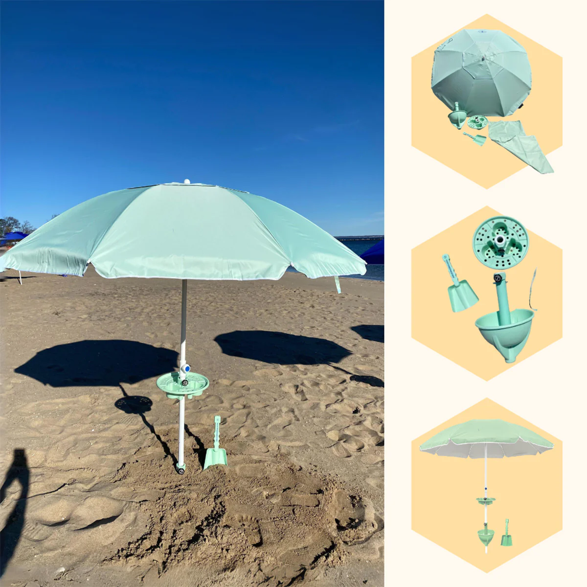 All-in-One Anchor Table Beach Umbrella - Image 7