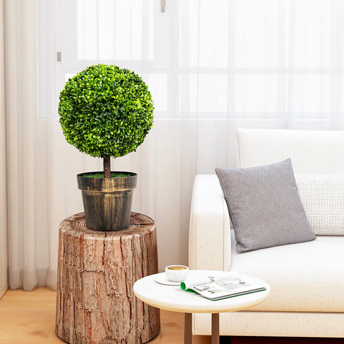 Artificial Ball Trees with Natural Look (Set of 2) - Image 9