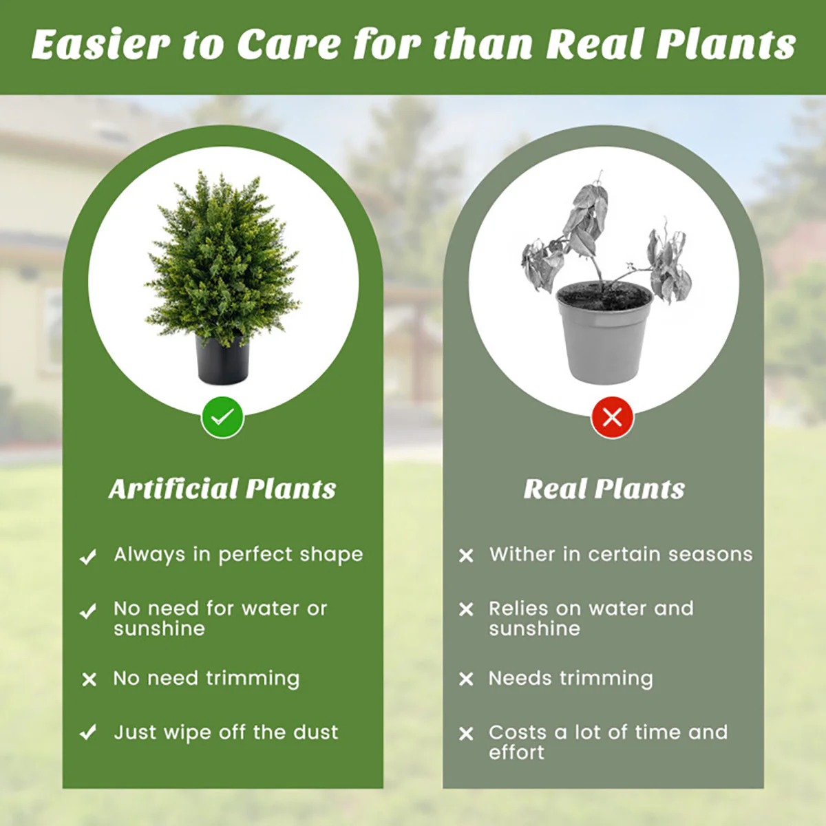 Artificial Cedar Topiary Ball Trees (Set of 2) - Image 4