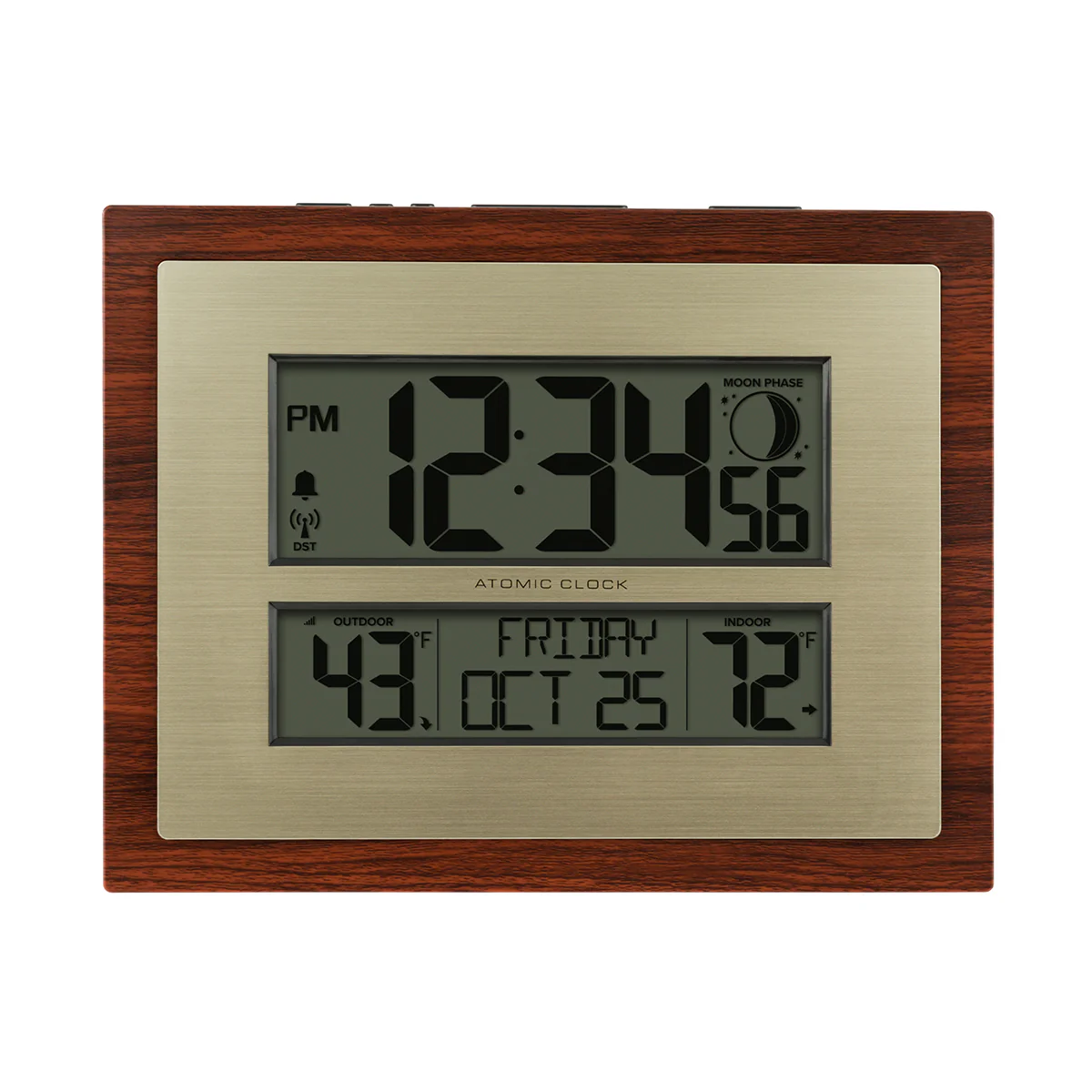 Atomic Digital Wall Clock with Moon Phase - Image 6