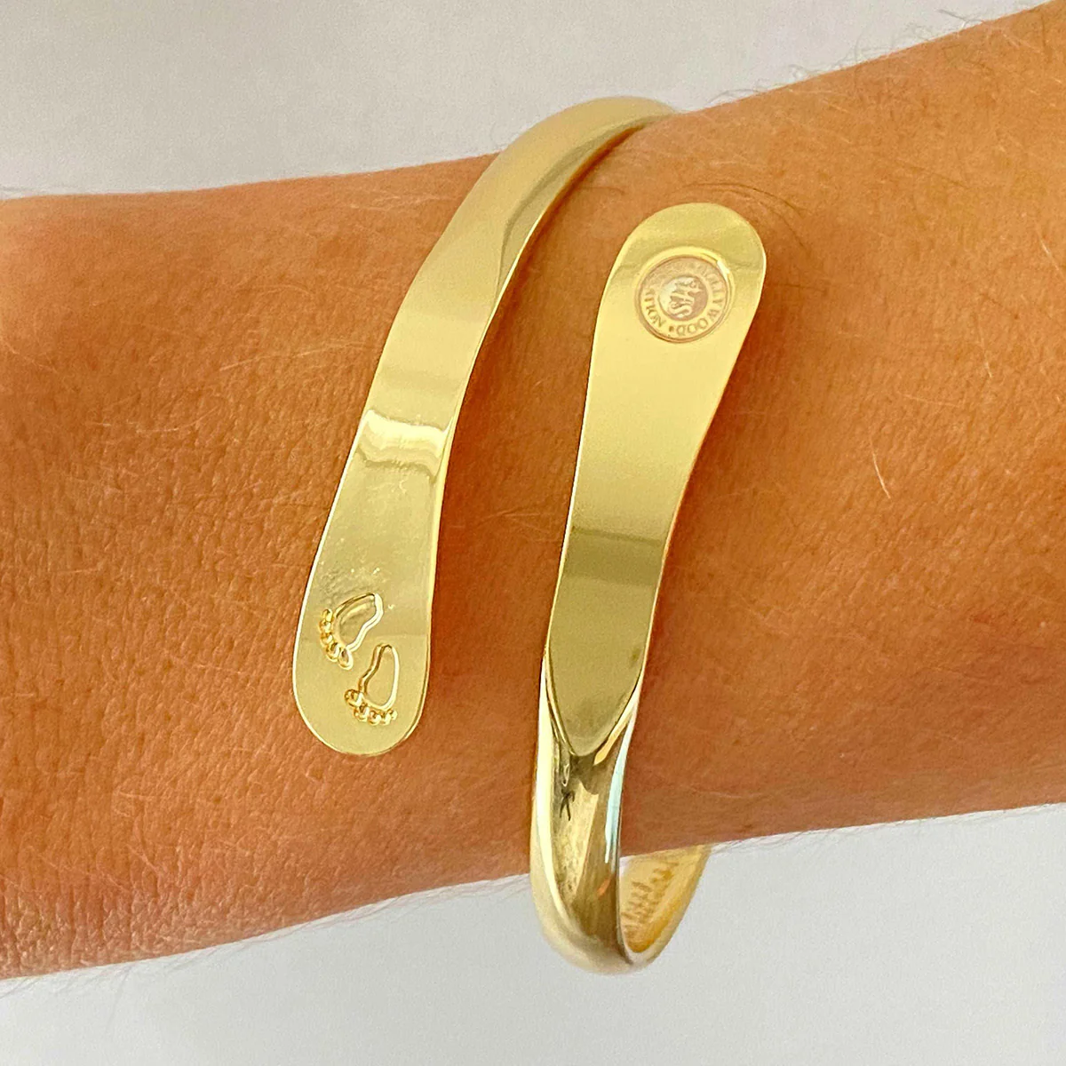 Baby Footprint Engraved Bracelet