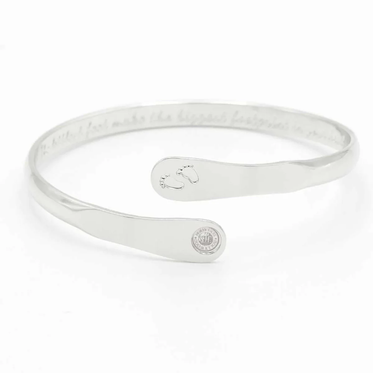 Baby Footprint Engraved Bracelet - Image 3