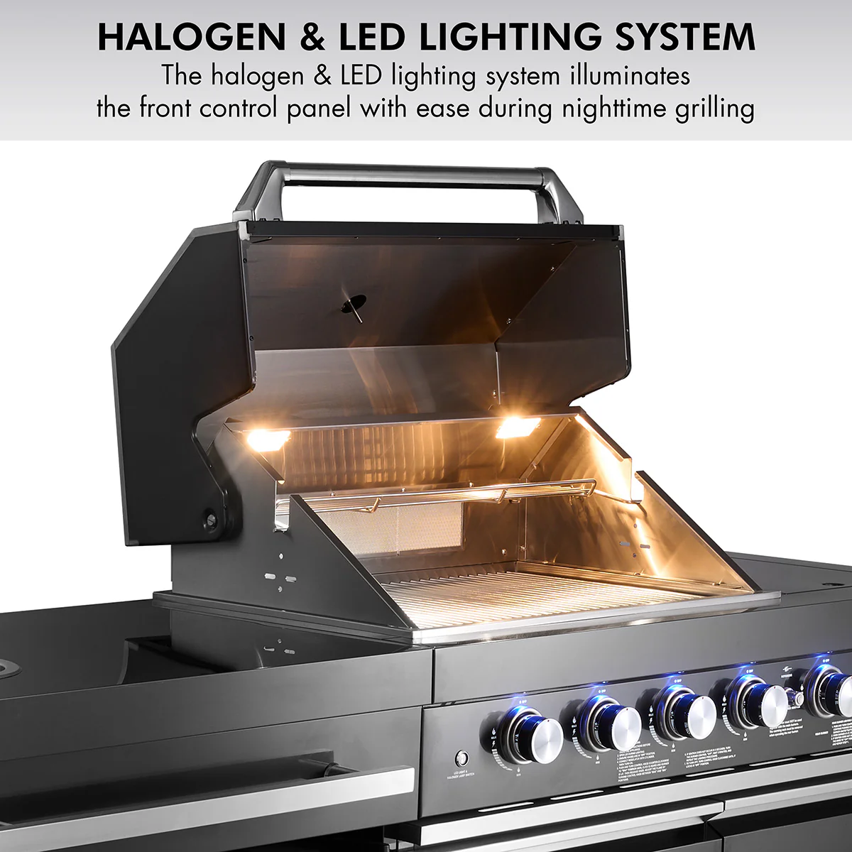Black Stainless Steel Outdoor Grill Island - Image 6