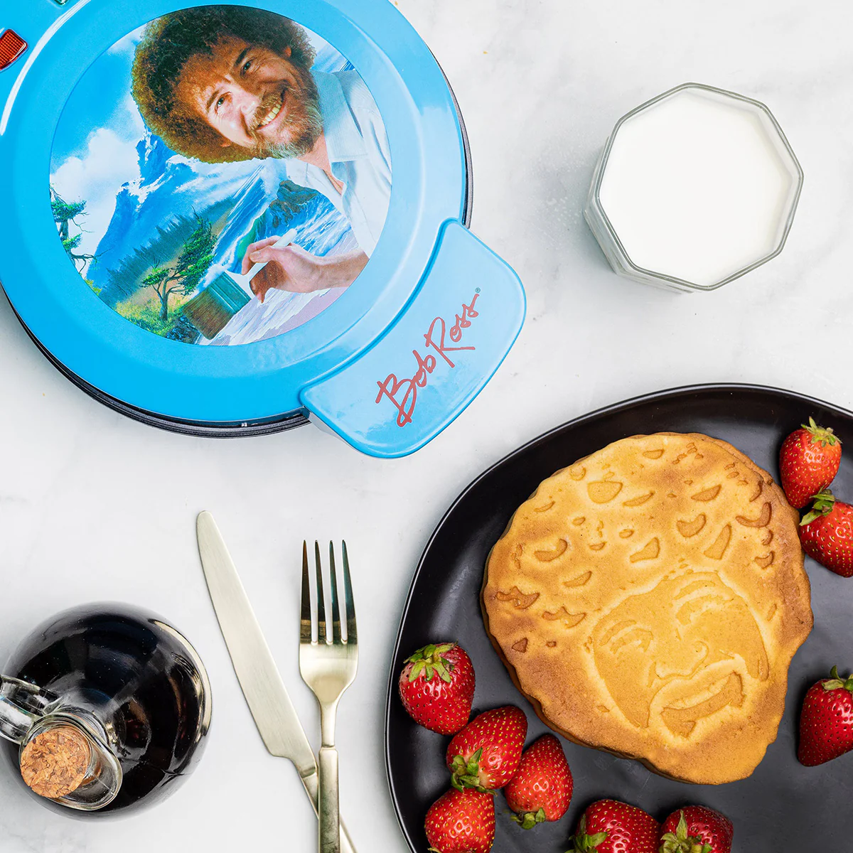 Bob Ross Round Waffle Maker
