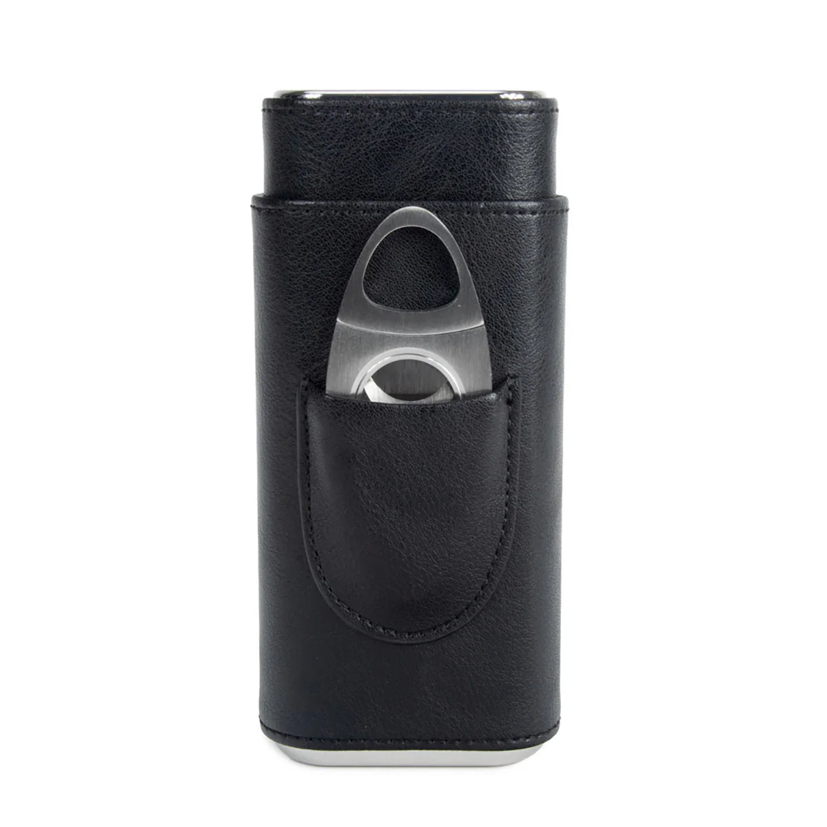 Brouk & Co Ashton 3 Cigar Leather Case with Cutter