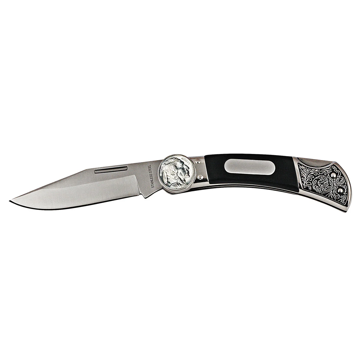 Buffalo Nickel Wood Pocket Knife