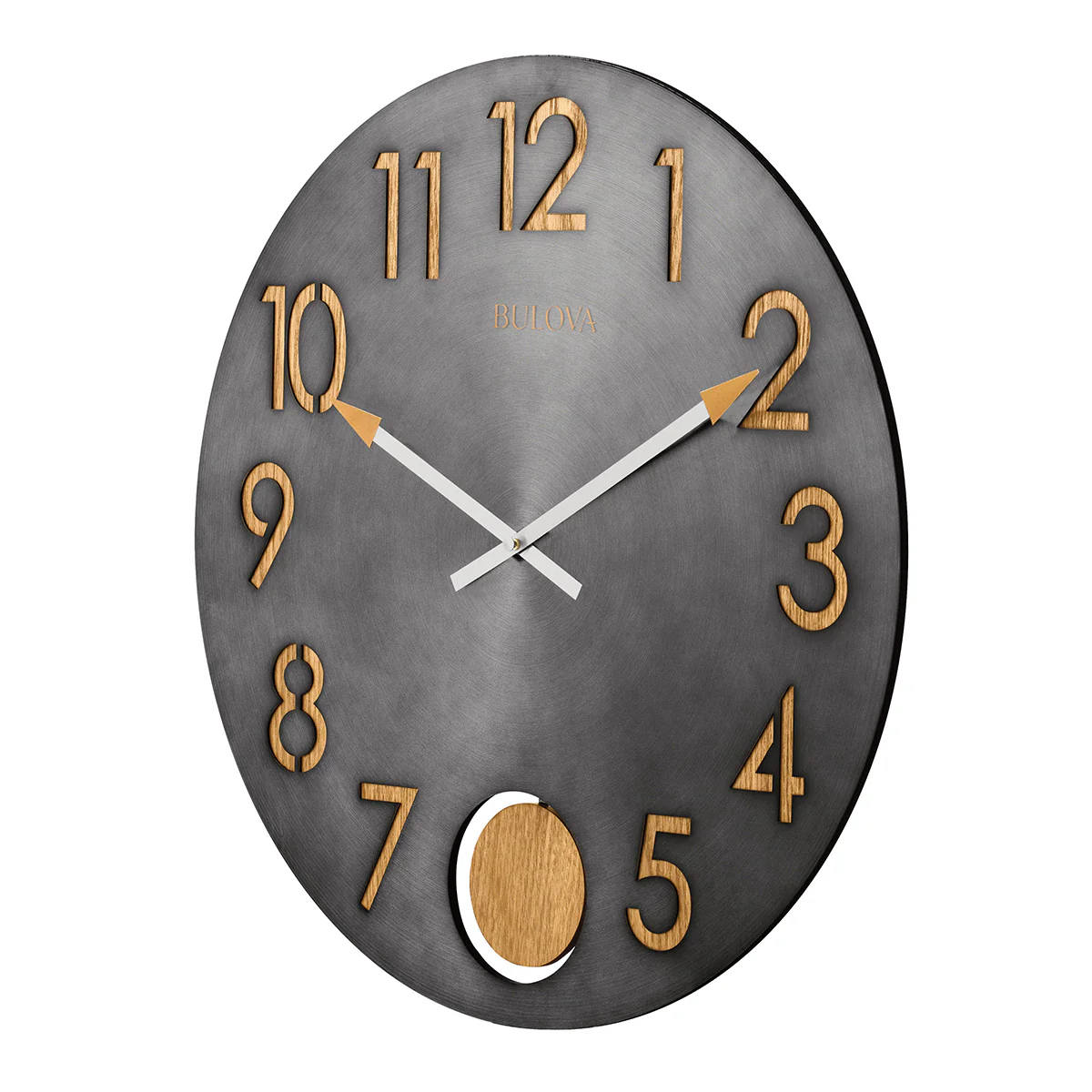 Bulova Flatiron Metal Wall Clock - Image 3