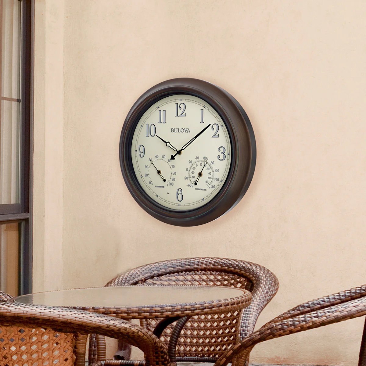 Bulova Weather Master Outdoor LED Wall Clock