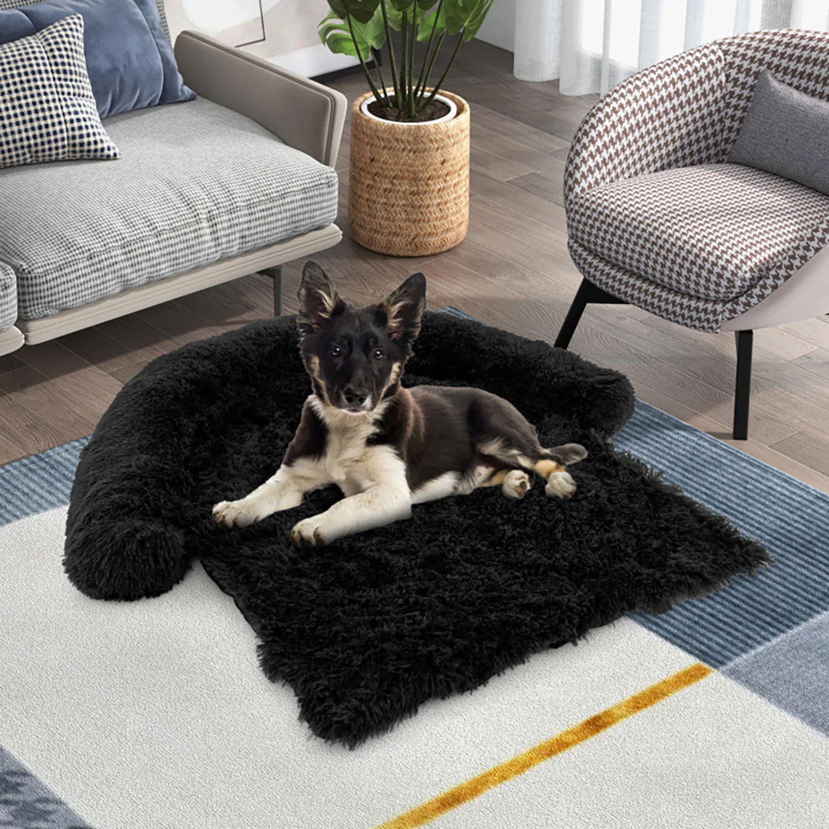 Calming Dog Couch Bed with Anti-Slip Bottom - Image 12