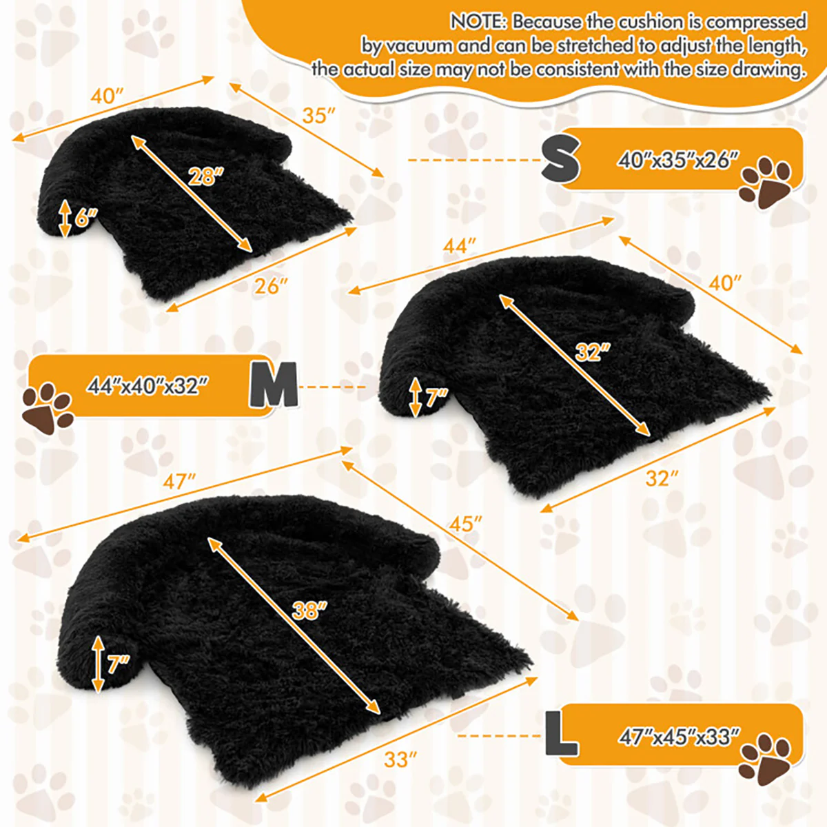 Calming Dog Couch Bed with Anti-Slip Bottom - Image 14