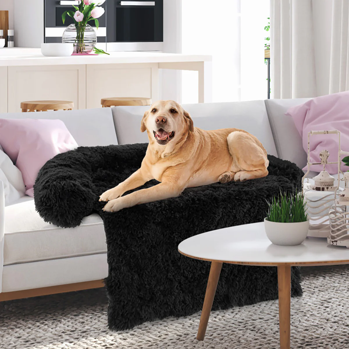 Calming Dog Couch Bed with Anti-Slip Bottom - Image 15