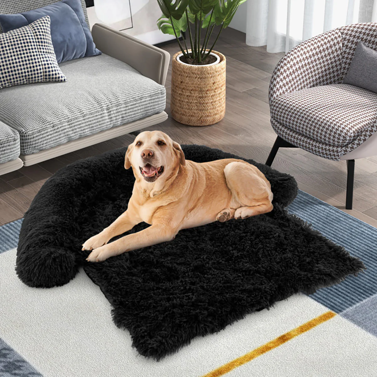 Calming Dog Couch Bed with Anti-Slip Bottom - Image 17