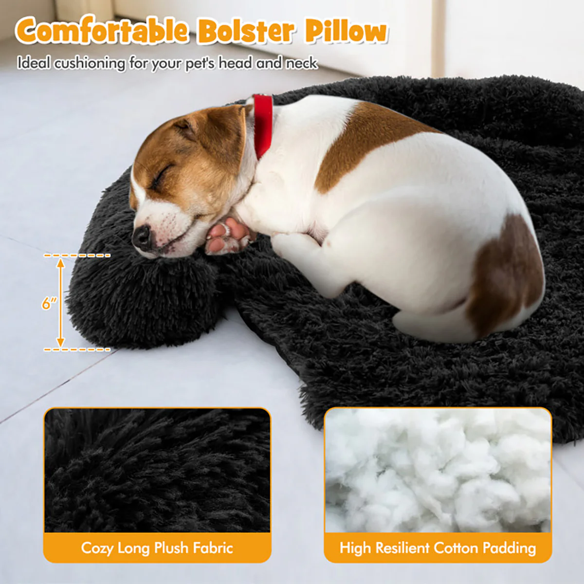 Calming Dog Couch Bed with Anti-Slip Bottom - Image 4