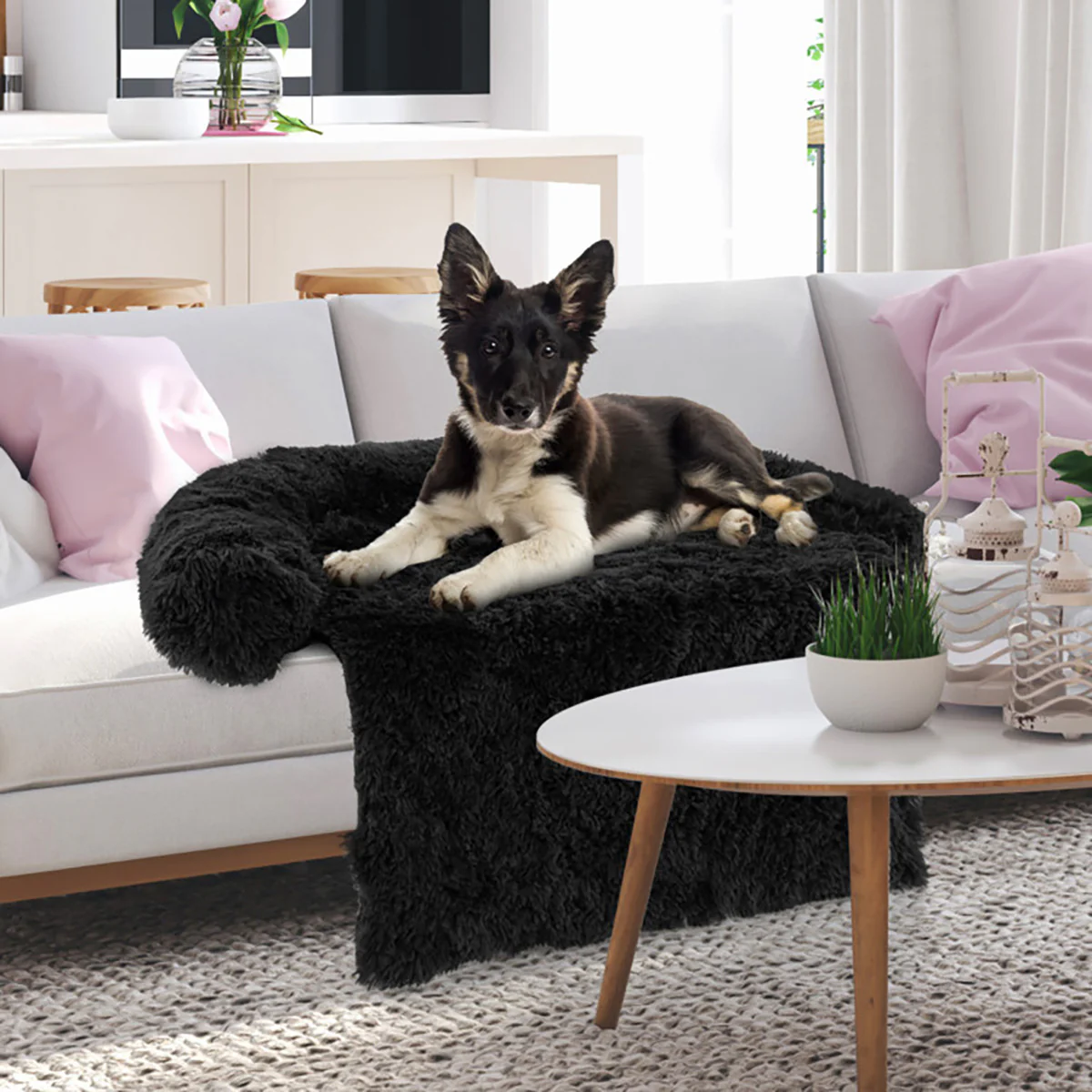 Calming Dog Couch Bed with Anti-Slip Bottom - Image 9