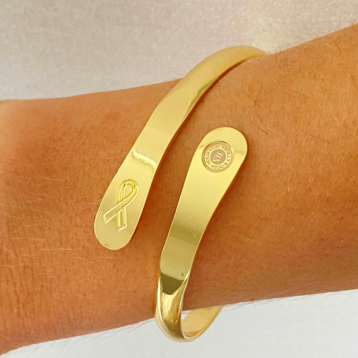 Cancer Awareness Engraved Bracelet - Image 2