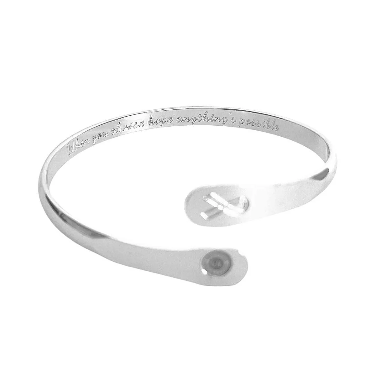 Cancer Awareness Engraved Bracelet - Image 3