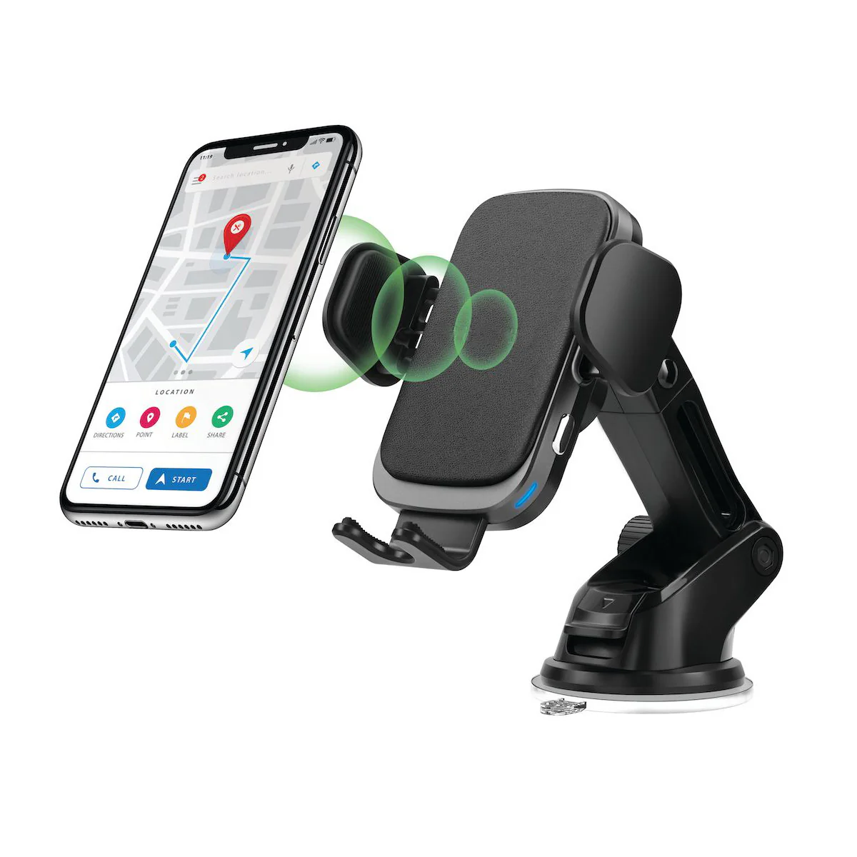 Car and Driver Auto Clamping Car Mount with Wireless Charging - Image 4