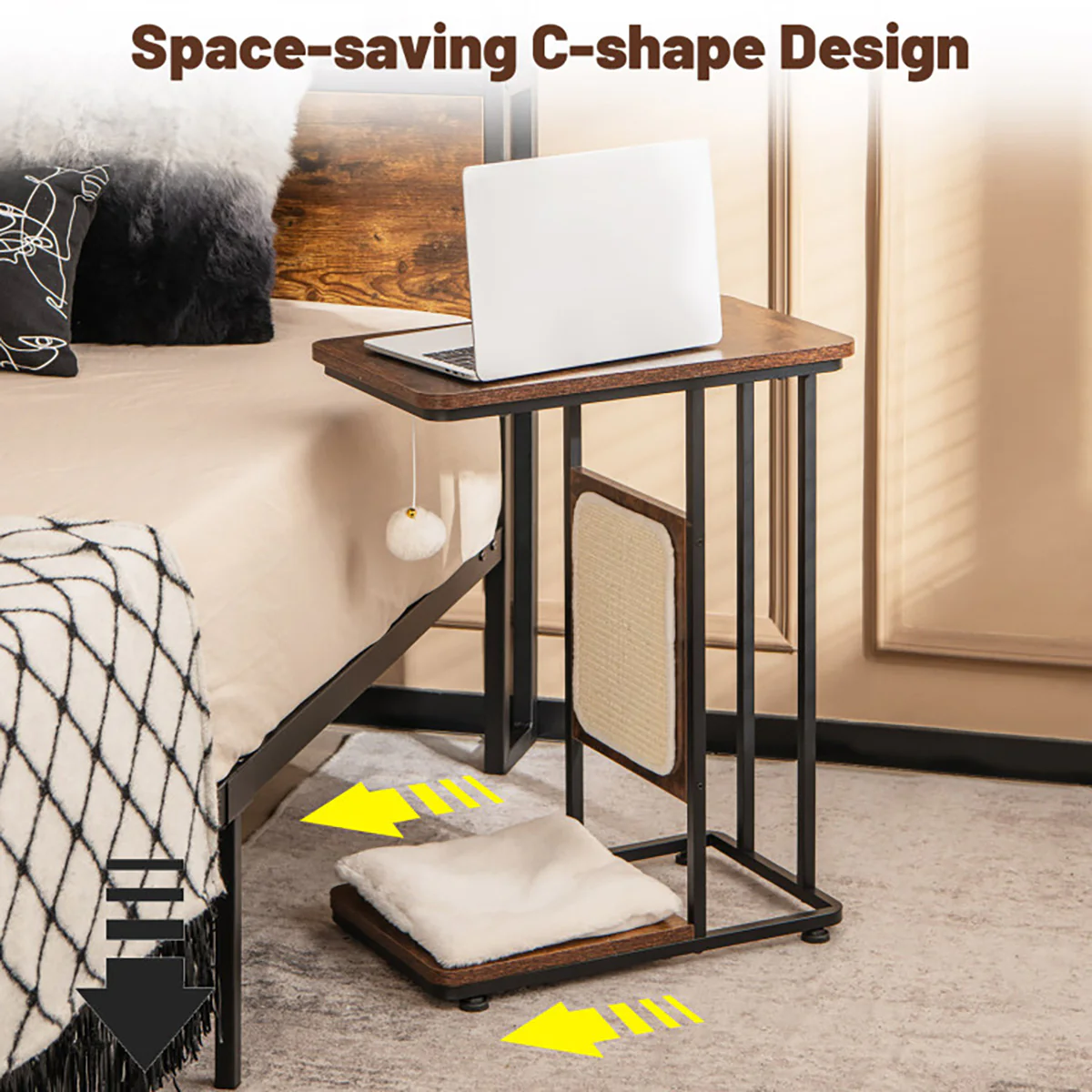 Cat Tree Side Table with Scratching Board - Image 6